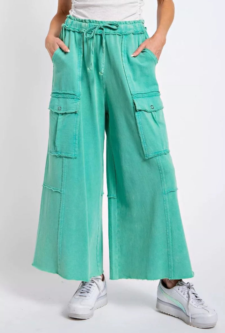 Green Take It Easy Cargo Pants By Easel