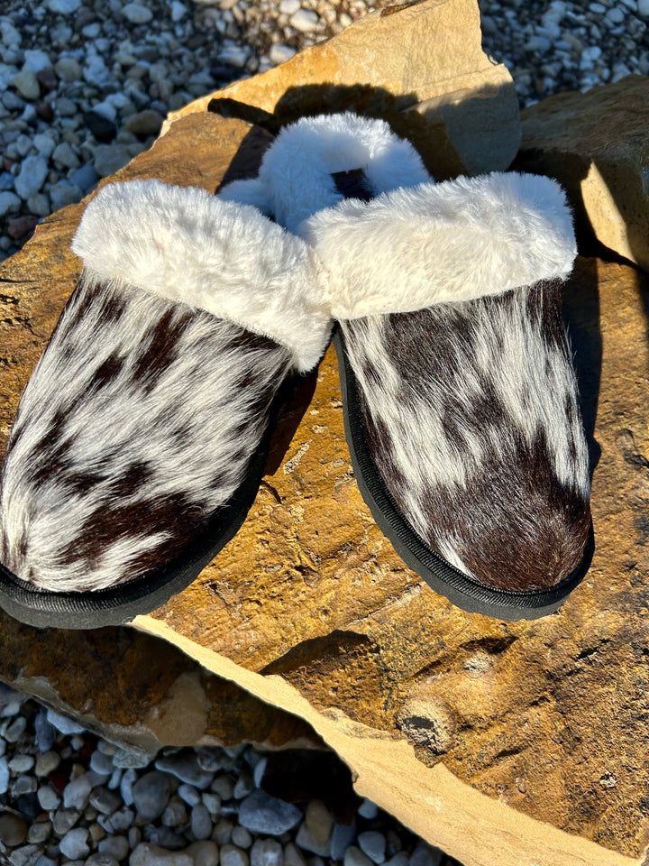 Myra Snug Cowhide Slippers