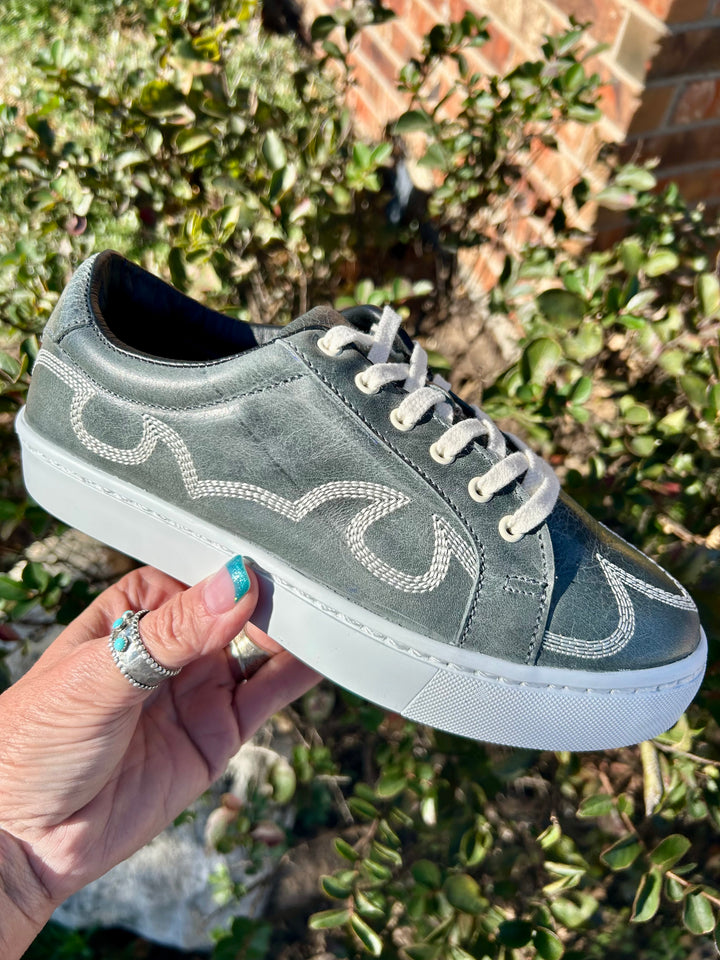 Agave Sky Pewter Gray Boot Stitch Sneaker