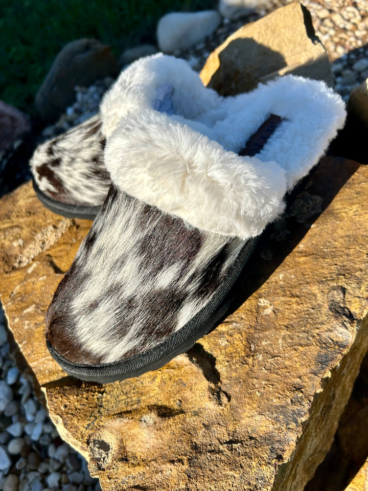 Myra Snug Cowhide Slippers