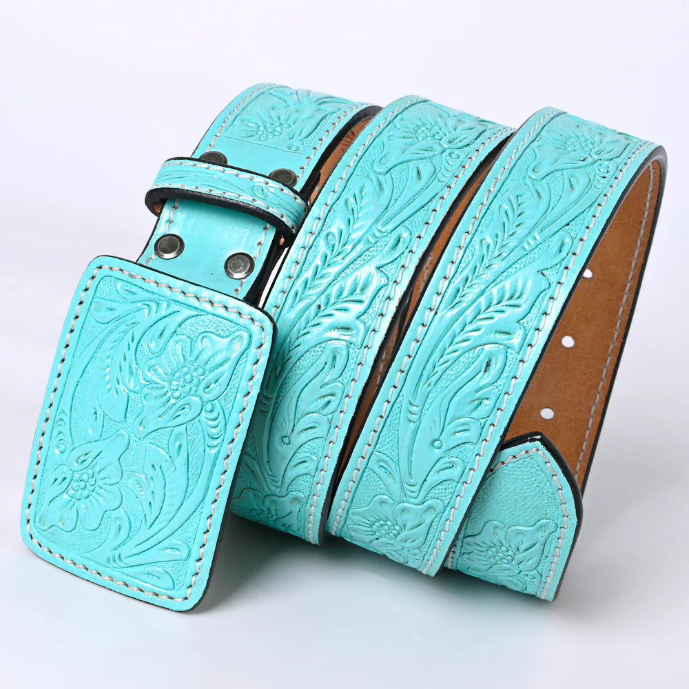 Turquoise Tooled Belt