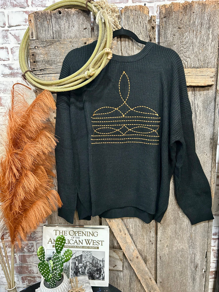 The Yoakum Chunky Knit Boot Stitch Sweater