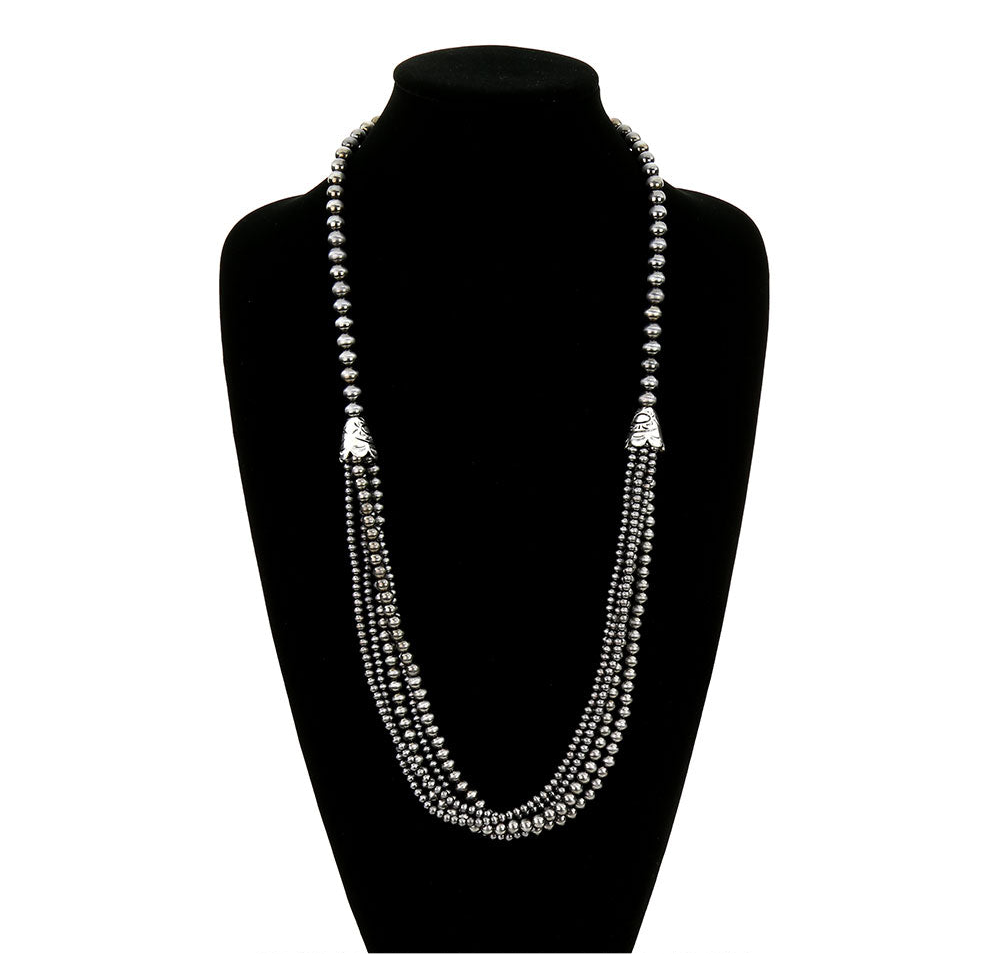 5 Row Navajo Style Pearl Necklace