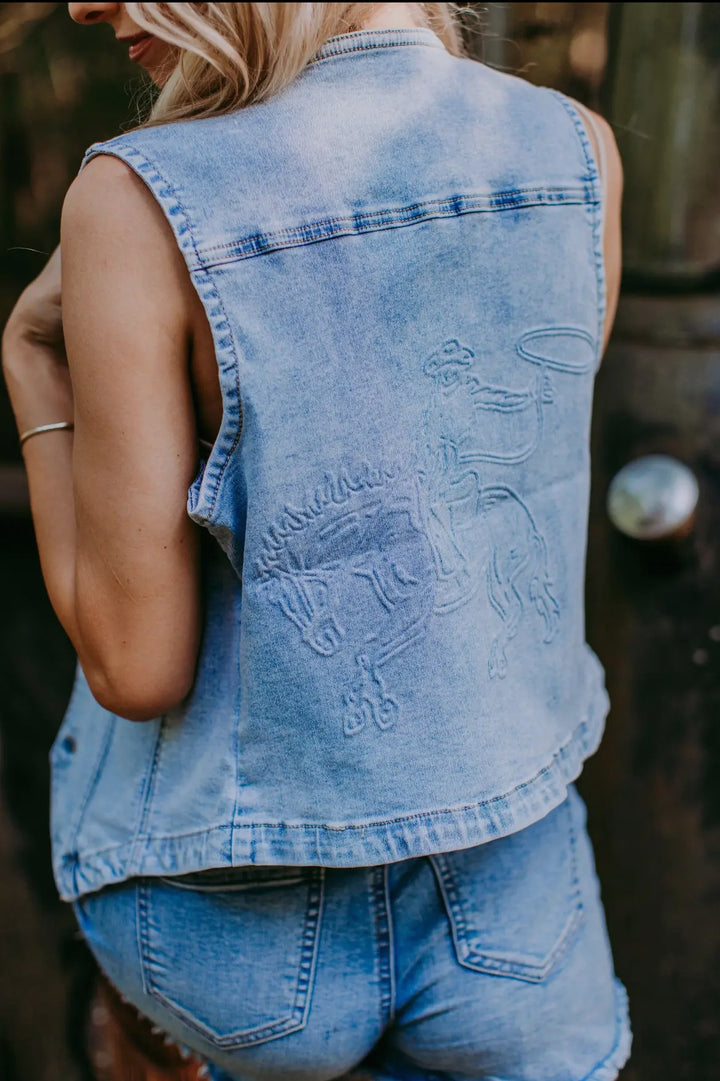 It’s About To Get Western Denim Vest