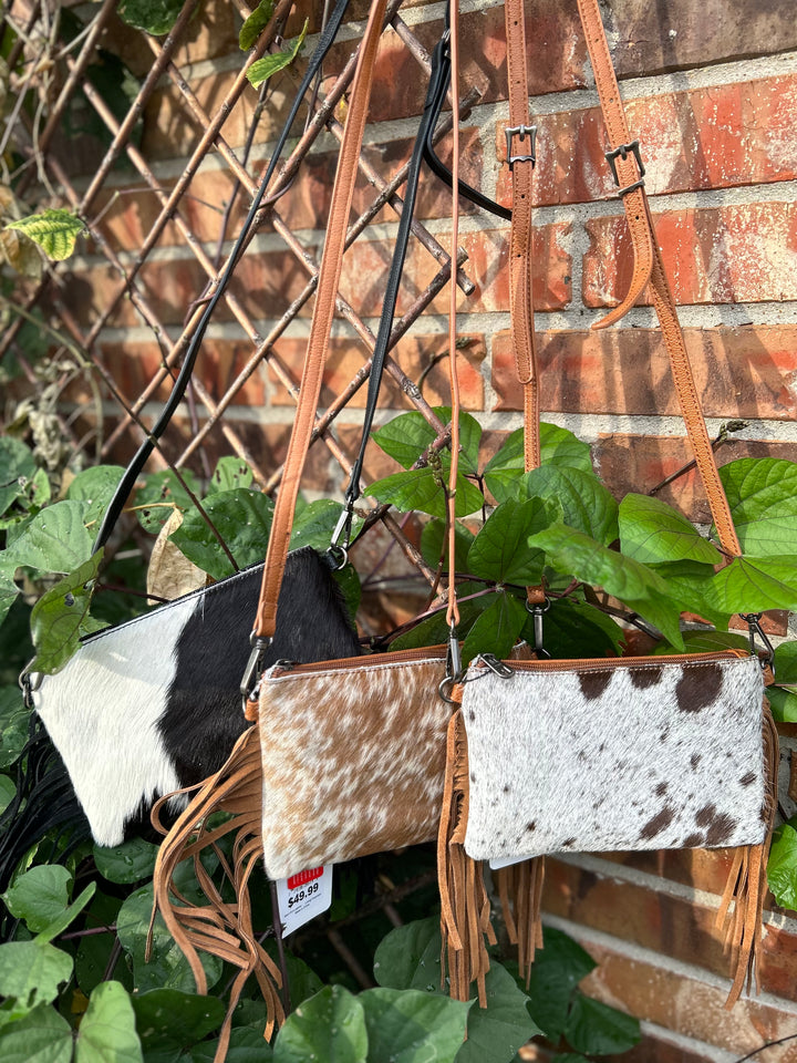 Small Cowhide Crossbody Fringe Purse