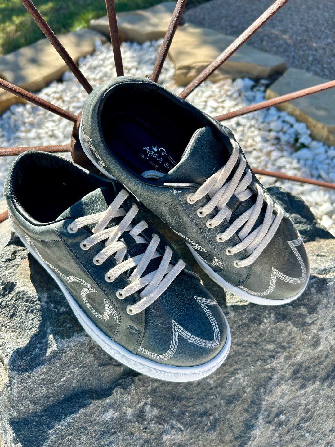 Agave Sky Pewter Gray Boot Stitch Sneaker