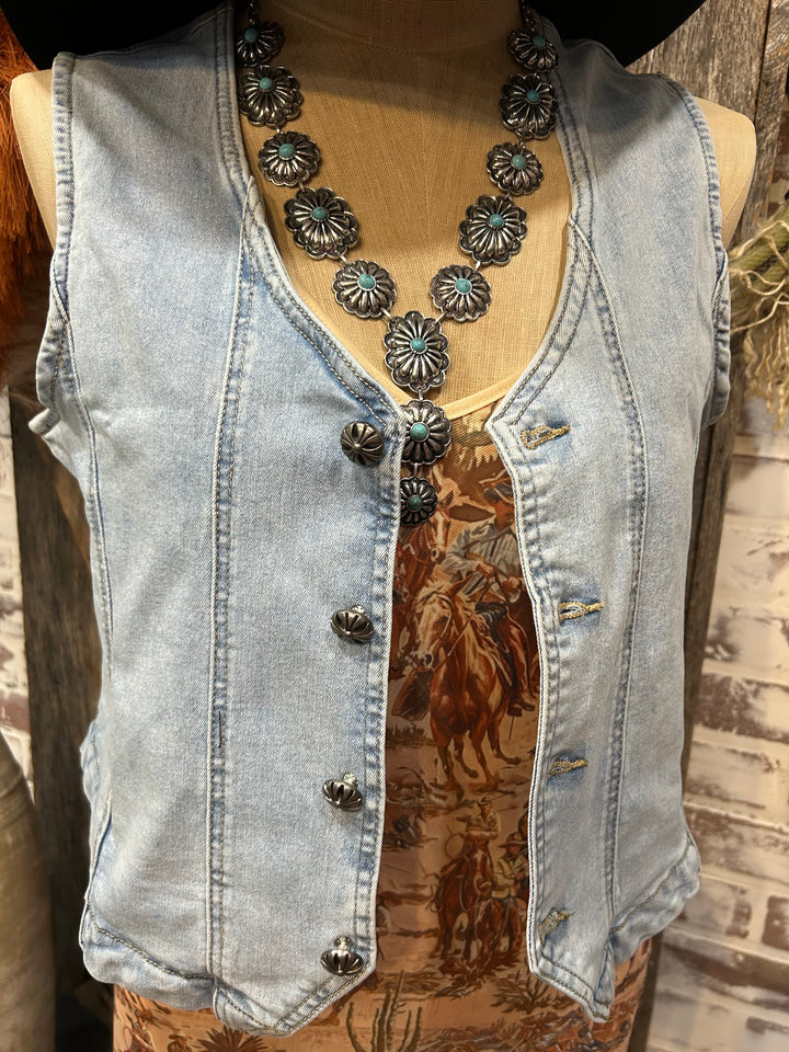 It’s About To Get Western Denim Vest