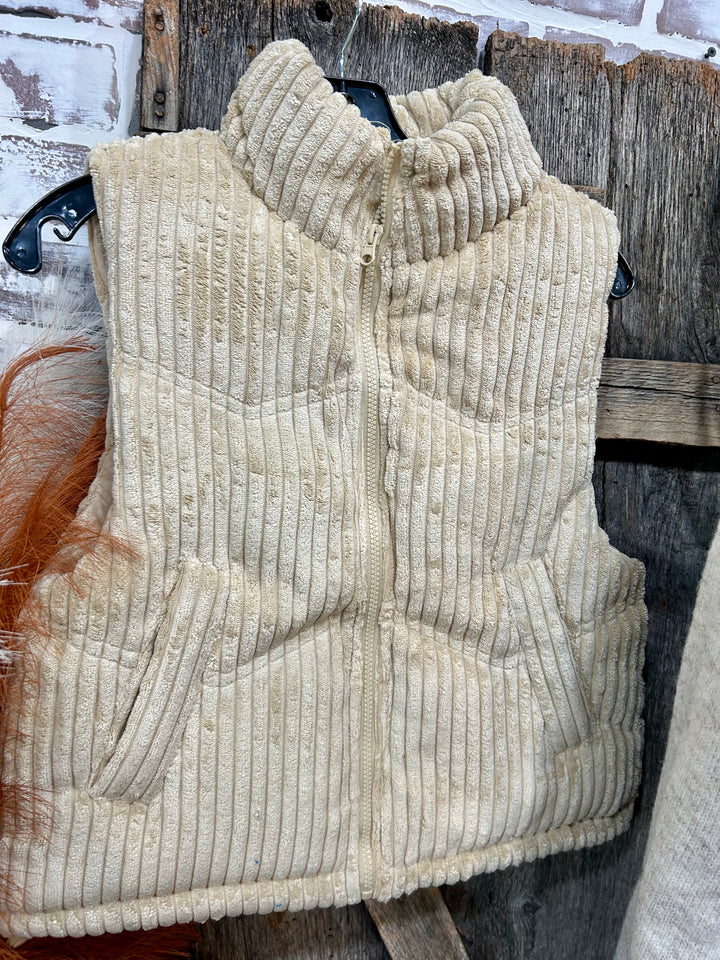 Padded Corduroy Puffer Vest