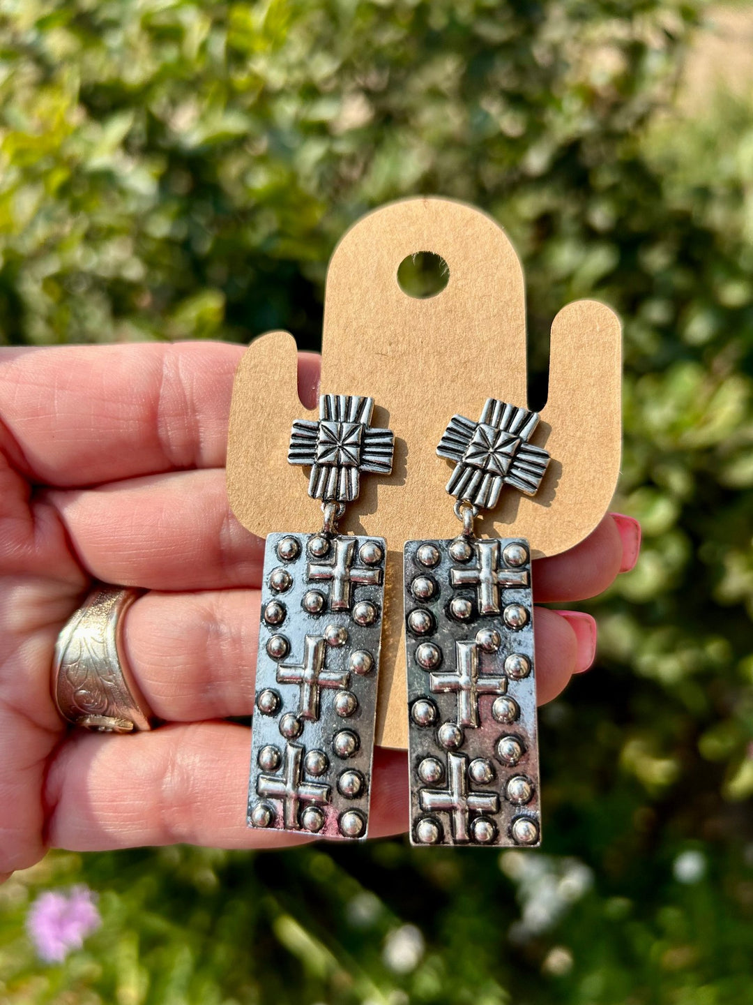 southwest cross earrings