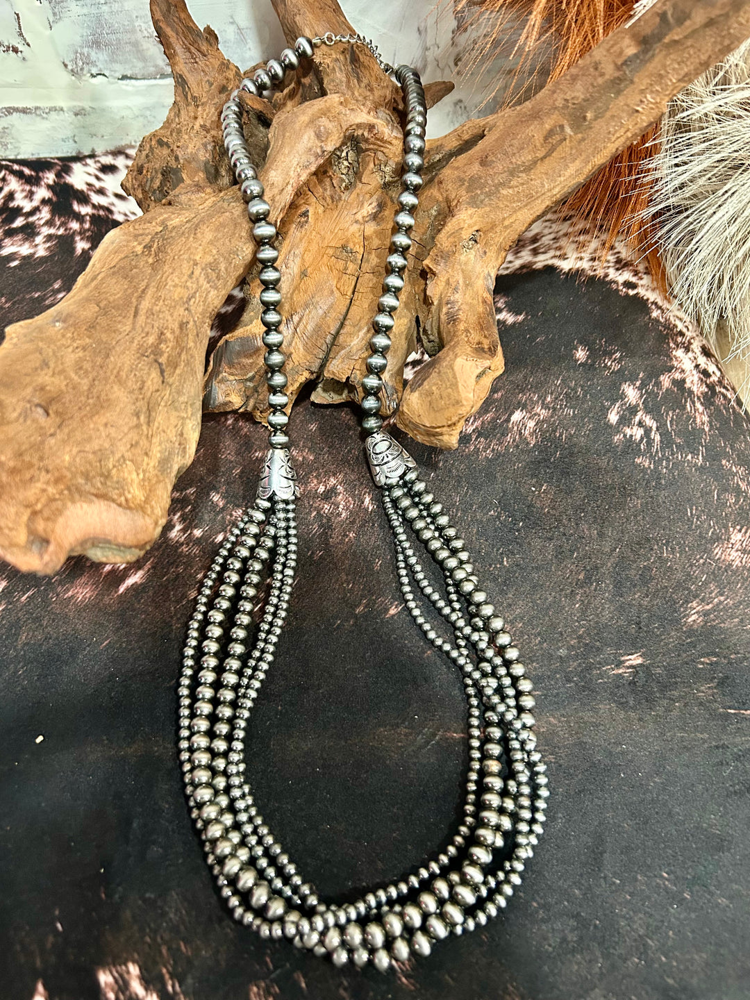 5 Row Navajo Style Pearl Necklace