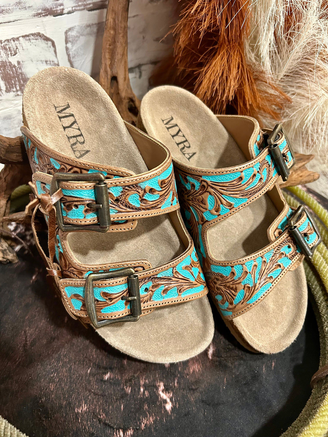 Turquoise Riata Sandals