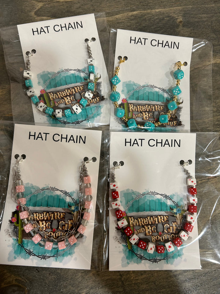 Single Strand Poker Hat Chains Charms