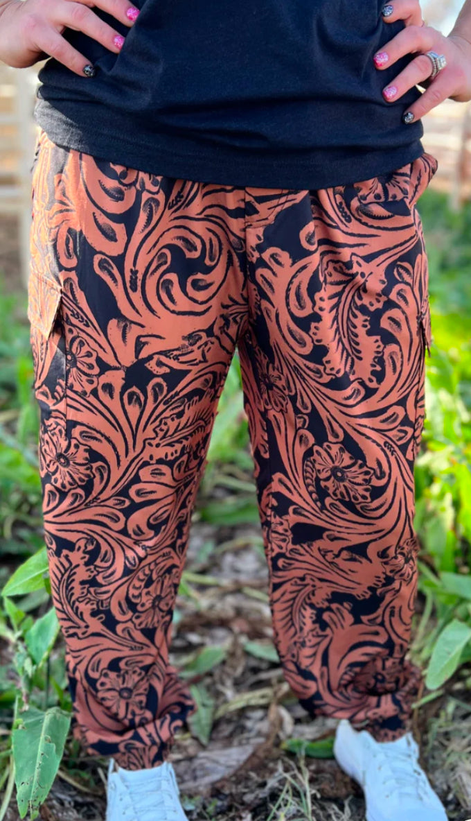 Country Road Western Tooled Joggers