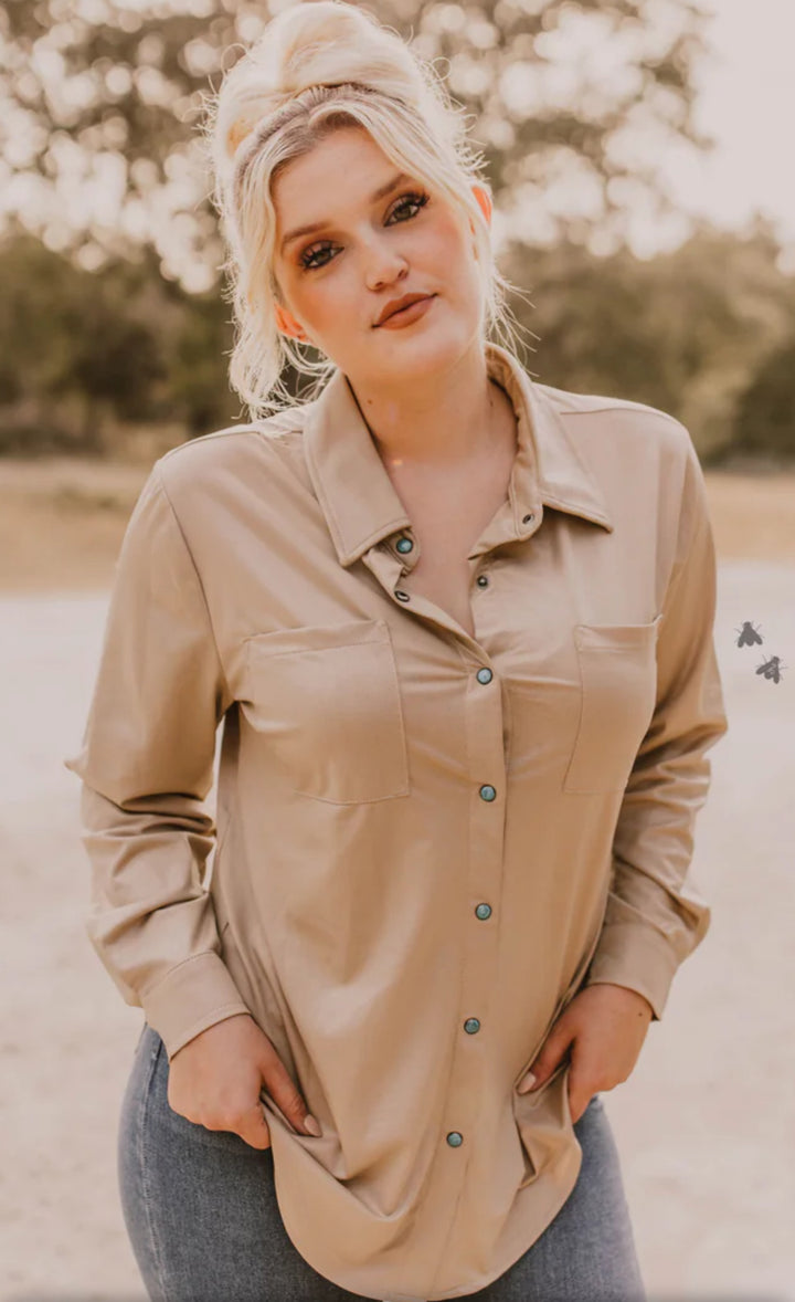 Western Palomino Lux Pearl Snap Shirt