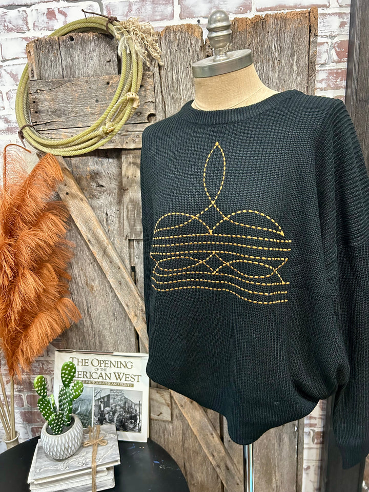 The Yoakum Chunky Knit Boot Stitch Sweater