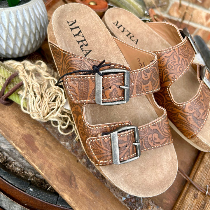 Maggie Hand Tooled Sandals