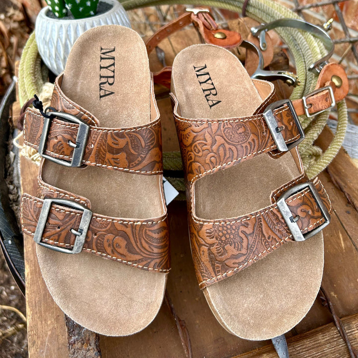 Maggie Hand Tooled Sandals