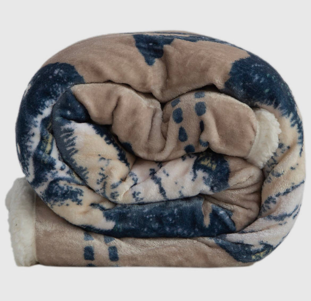 Three Buffalo Plush Throw