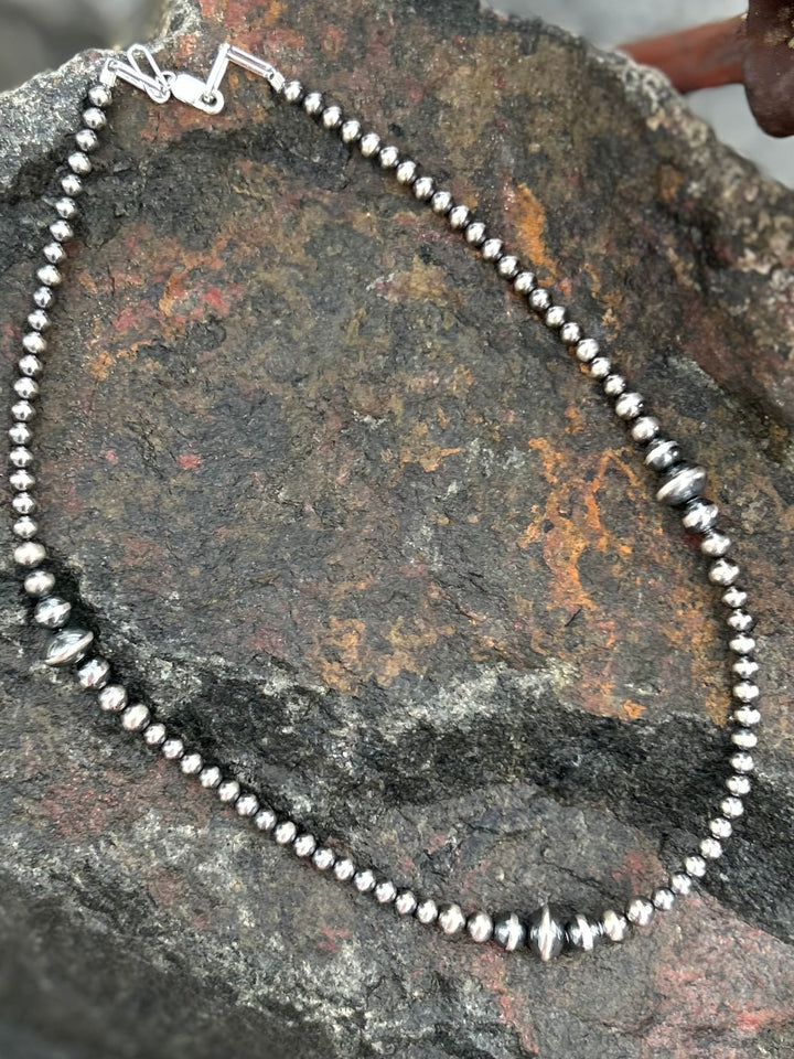 18” Graduated Silver Pearl Choker