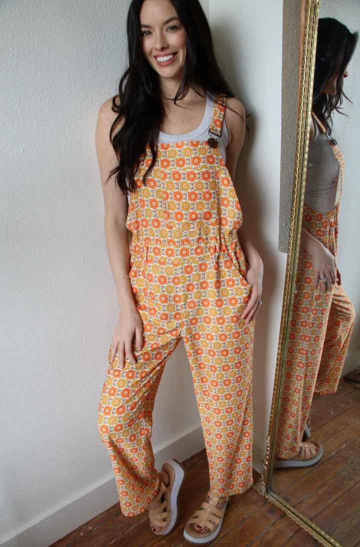 Walkin On Sunshine Flower Overalls