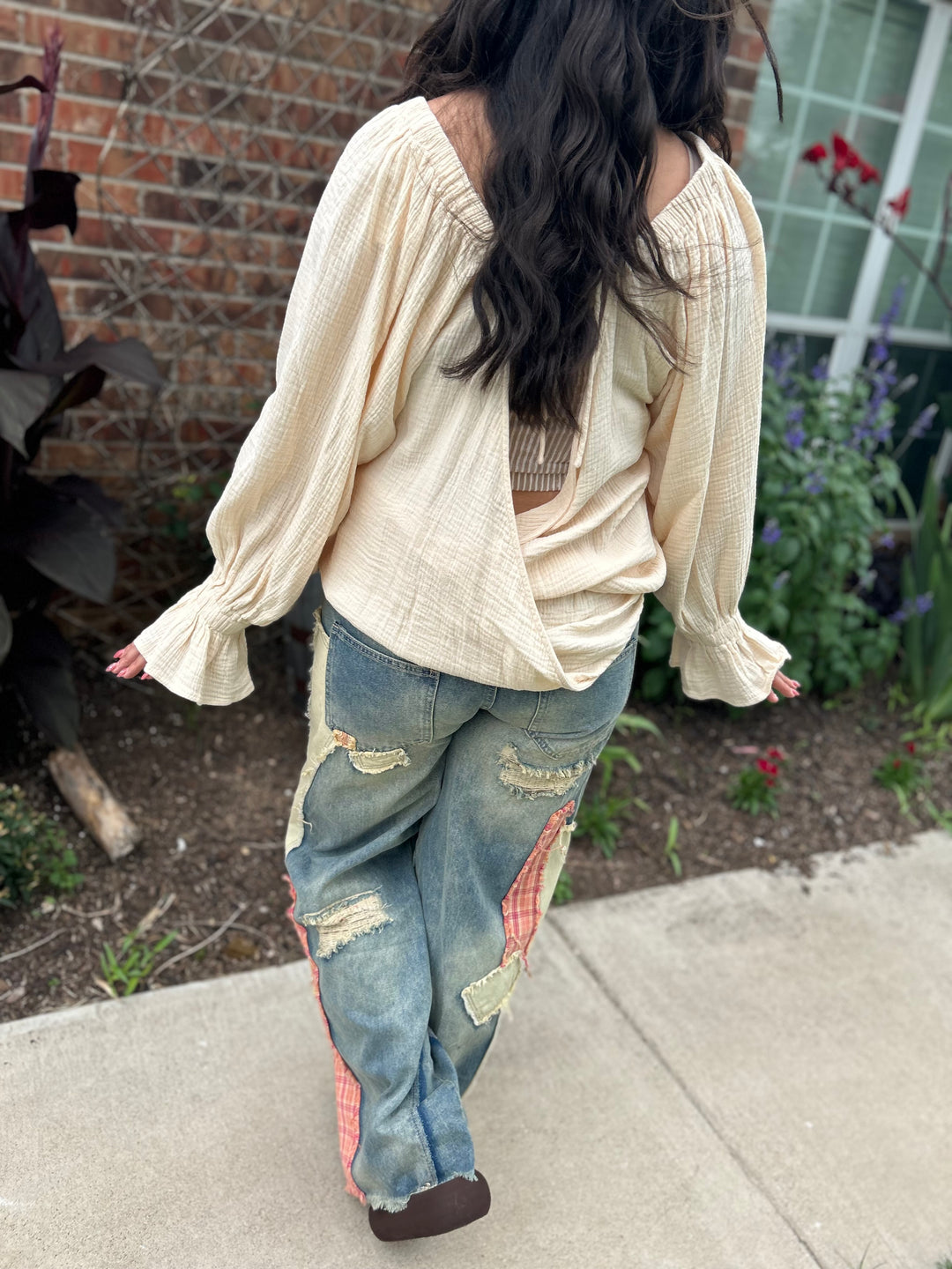 Oli & Hali Patched Up Wide Leg Jeans