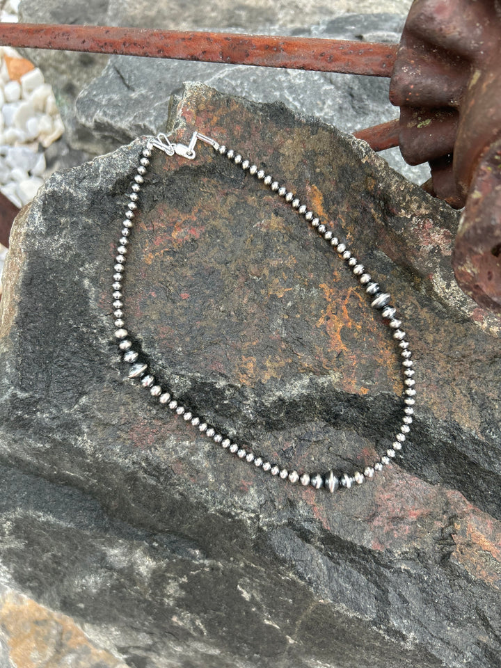 18” Graduated Silver Pearl Choker