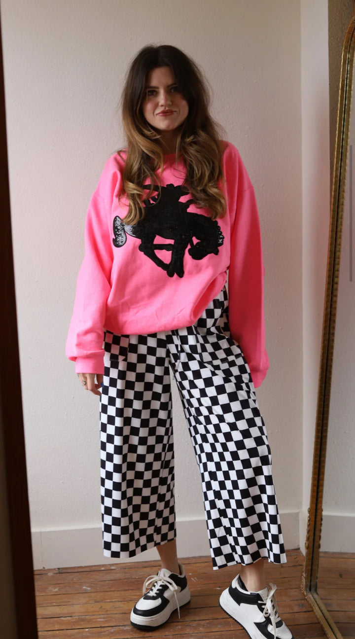 Hot Pink Sequin Bronc Sweatshirt