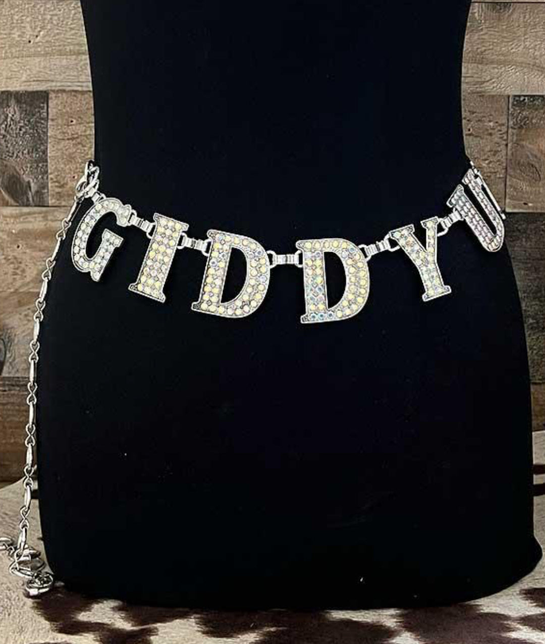 Giddy Up Rhinestone Concho Belt