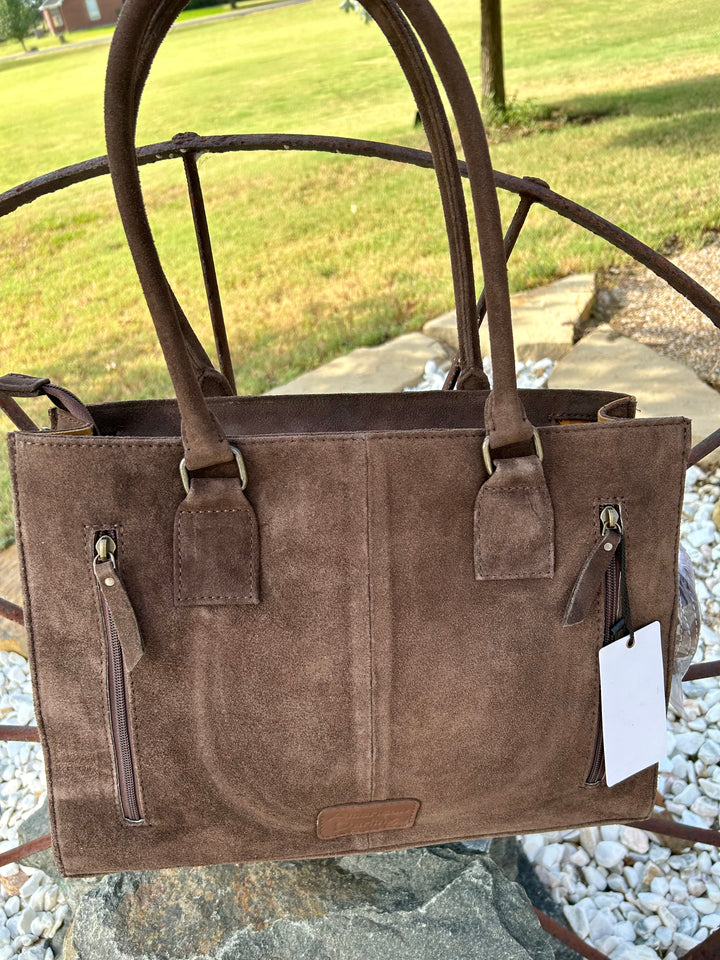 Brown Boot Stitch Tote