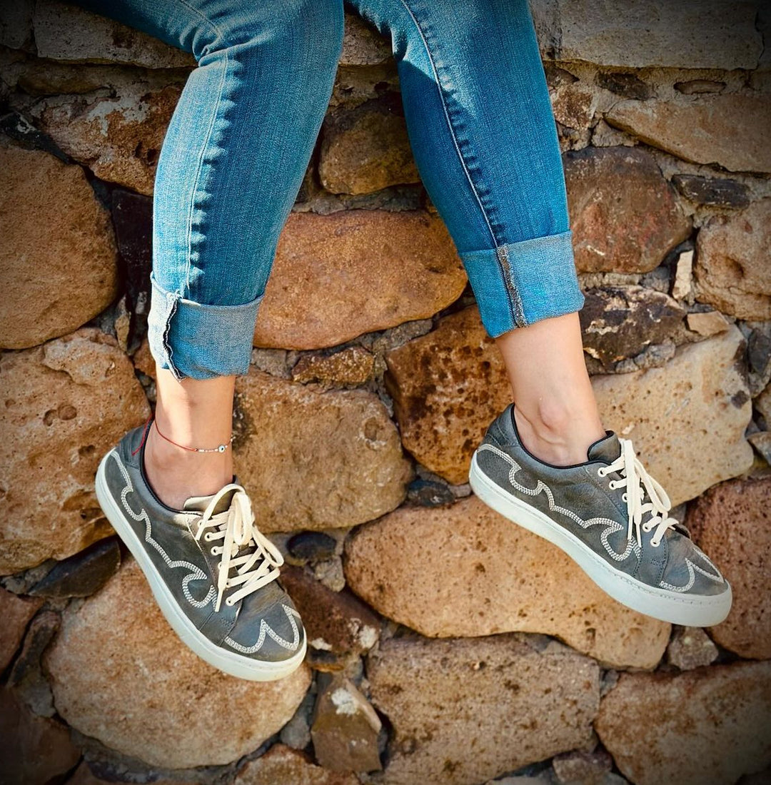 Agave Sky Pewter Gray Boot Stitch Sneaker