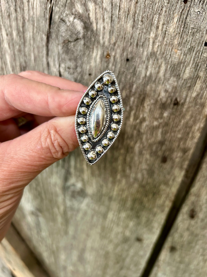 Sterling Silver Bead Ring