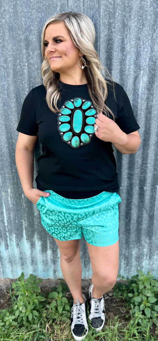 Color Me Turquoise Athletic Shorts