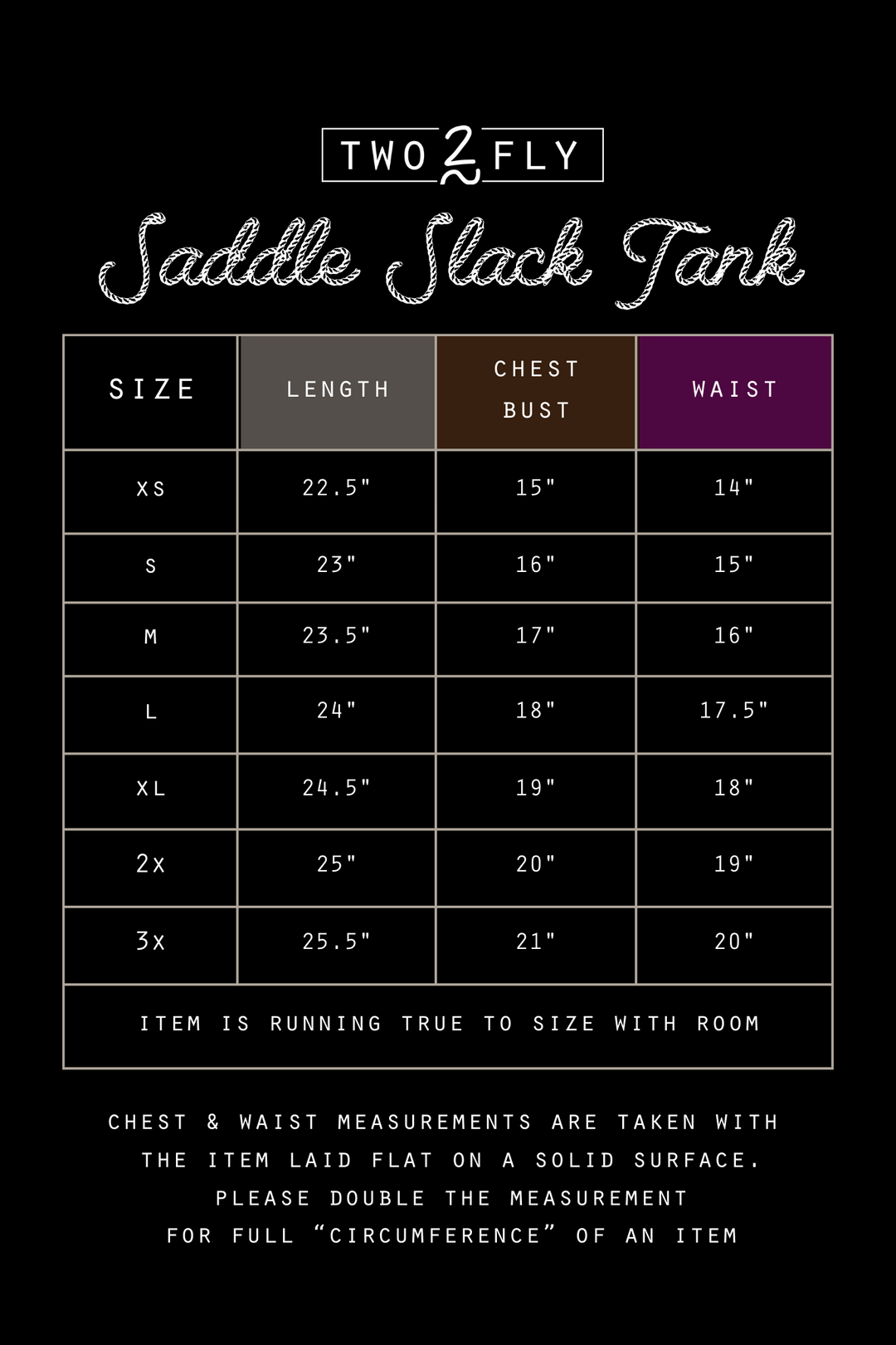 Saddle Slack Tank