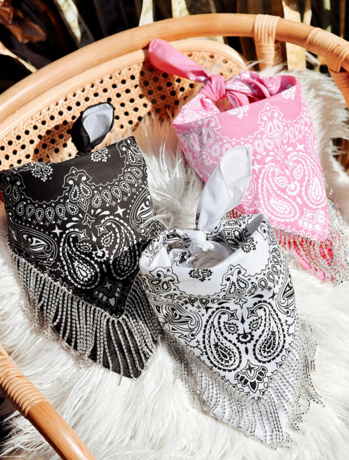 Rhinestone Fringe Bandanas