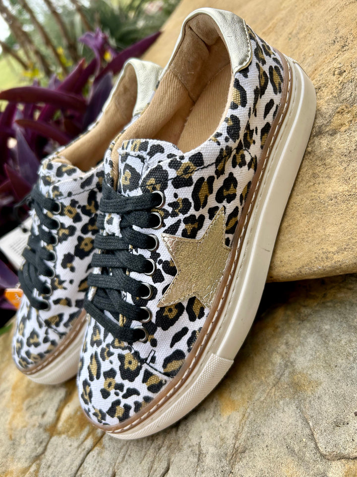 Myra Witty Leopard Print Sneakers-LAST ONES CLOSEOUT!