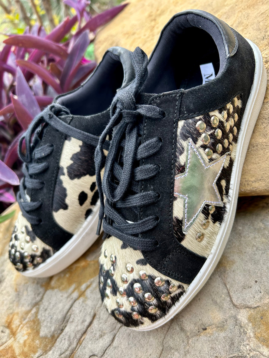 Giggle Cowhide Sneakers-LAST ONES CLOSEOUT!